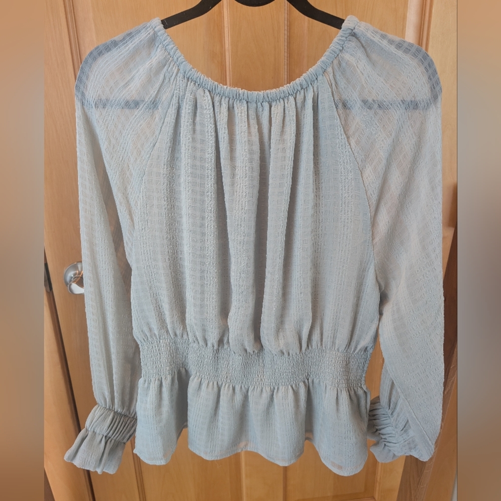Ann Taylor Soft Mint Gathered Blouse - Picture 5 of 7